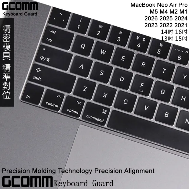 【GCOMM】Apple 2026 2025 2024 2023 2022 2021 MacBook Neo Air Pro 14吋 16吋 13吋 15吋 鍵盤保護膜
