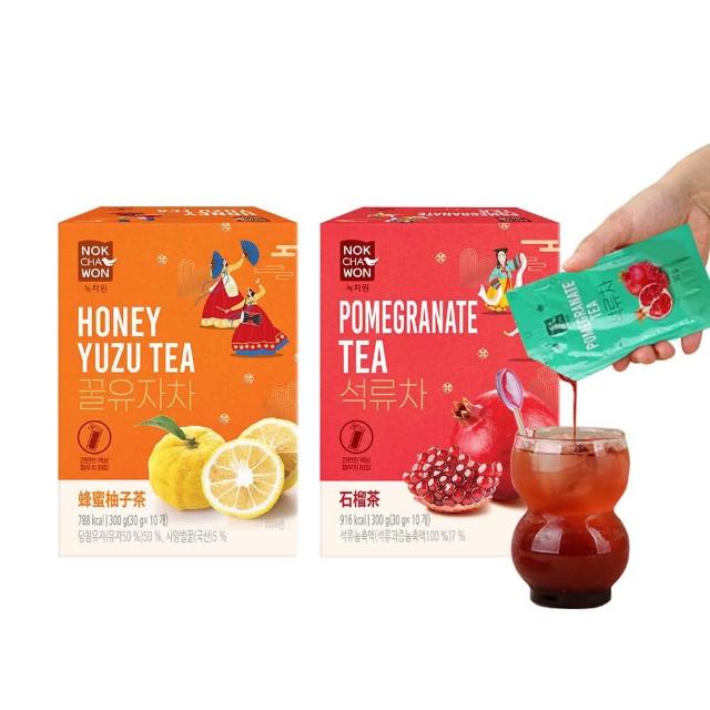 即期品【韓味不二】韓國綠茶園蜂蜜果醬茶-隨手包盒裝300g/盒(石榴茶/蜂蜜風味柚子茶)中元節/中元/中元普渡