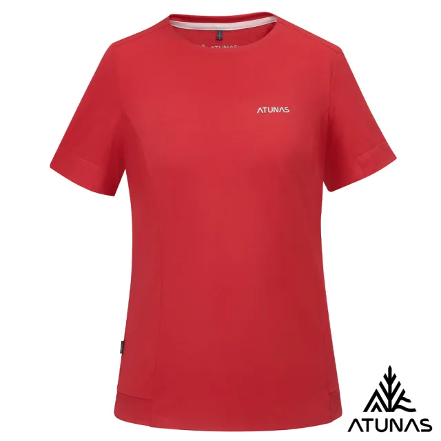 【ATUNAS 歐都納】女款POLARTEC DELTA涼感短袖T恤(A1TS2503W紅/吸濕排汗/抗UV防曬/透氣快乾/戶外登山)