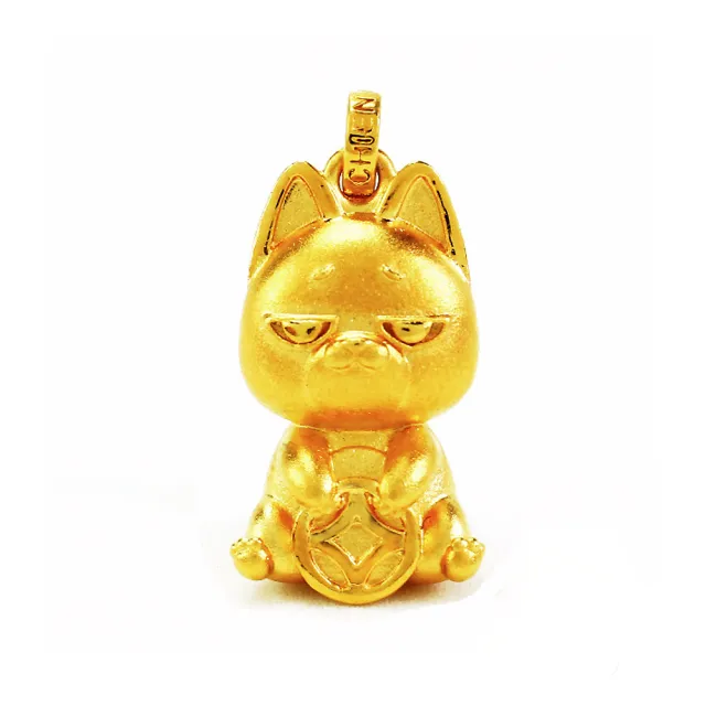 【2sweet 甜蜜約定】好想兔獨家聯名款帕兔系列純金硬金款墜飾 金重約0.49錢(甜蜜約定 好想兔 金飾)