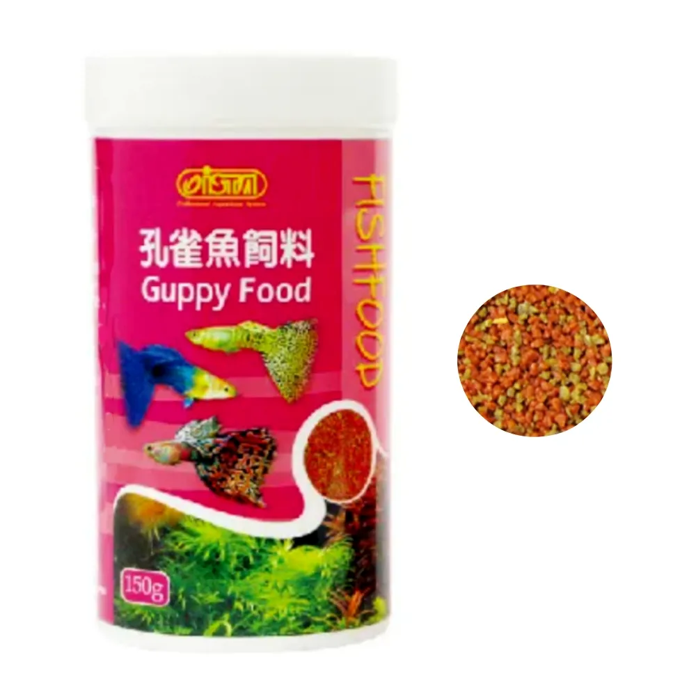 【ISTA 伊士達】孔雀魚飼料 150g 細顆粒/燈科魚/球魚/小型魚/浮上性(豐富維生素B群/雙色雙成份 I339)