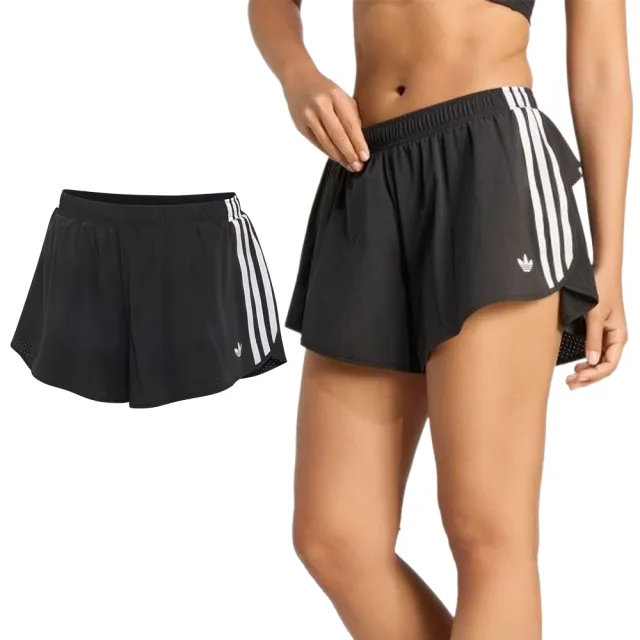 【adidas 愛迪達】Adidas Og Sp Shorts 女款 黑色 中腰 排汗 運動 短褲 KU3695