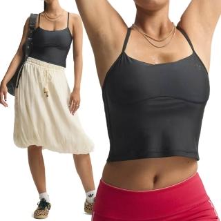 【adidas 愛迪達】Adidas Og Sp Tank Pad 女款 黑色 細肩帶 短版 緊身 附胸墊 背心 無袖 上衣 KU3696