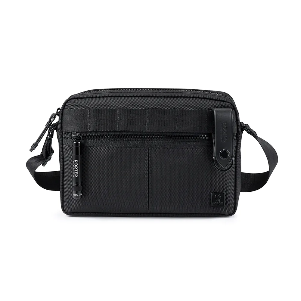 【PORTER INTERNATIONAL】自信經典NEW HEAT斜背包(黑)