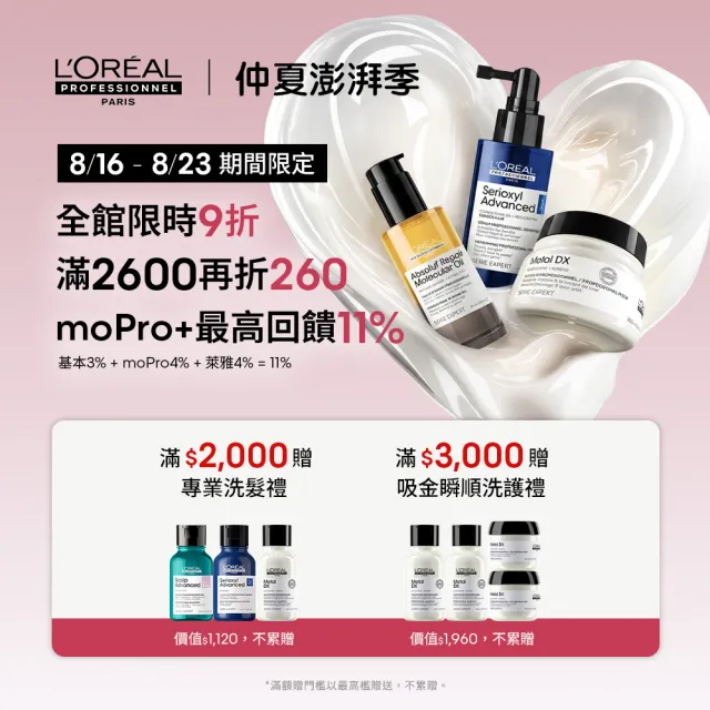 【L’OREAL 巴黎萊雅PRO】絲漾博飽和護色髮膜250ml(護色/染後持色/光澤)