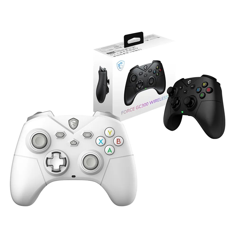 【MSI 微星】控制器超值組合★FORCE GC300 WIRELESS 遊戲手把控制器(黑+白)