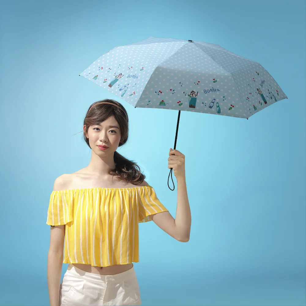 【Bonita 葆倪】涼夏飲 極輕量手開傘968-5555(20吋/143g/超級輕量手開傘)