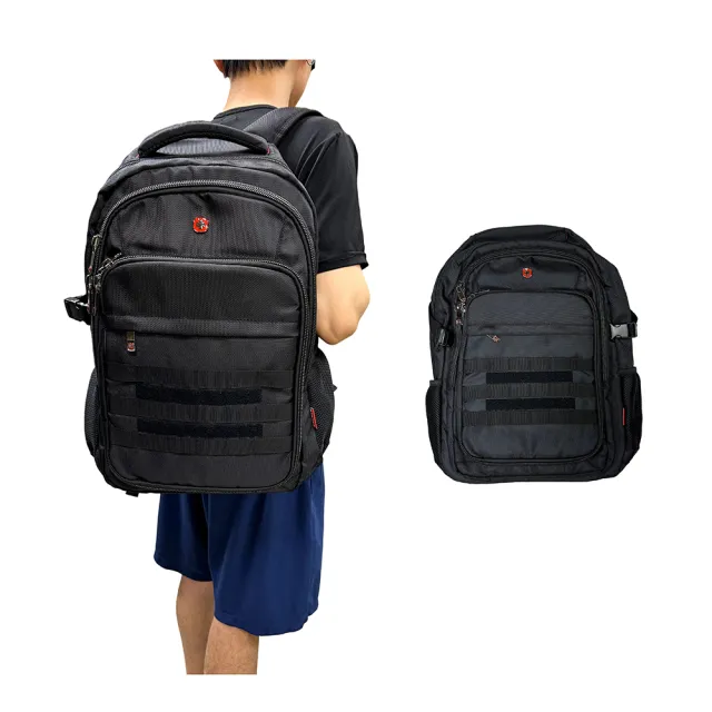 【SNOW.bagshop】SPYWALK 後背包胸釦主袋+外袋共五層超大容量可A4資料夾防水尼龍