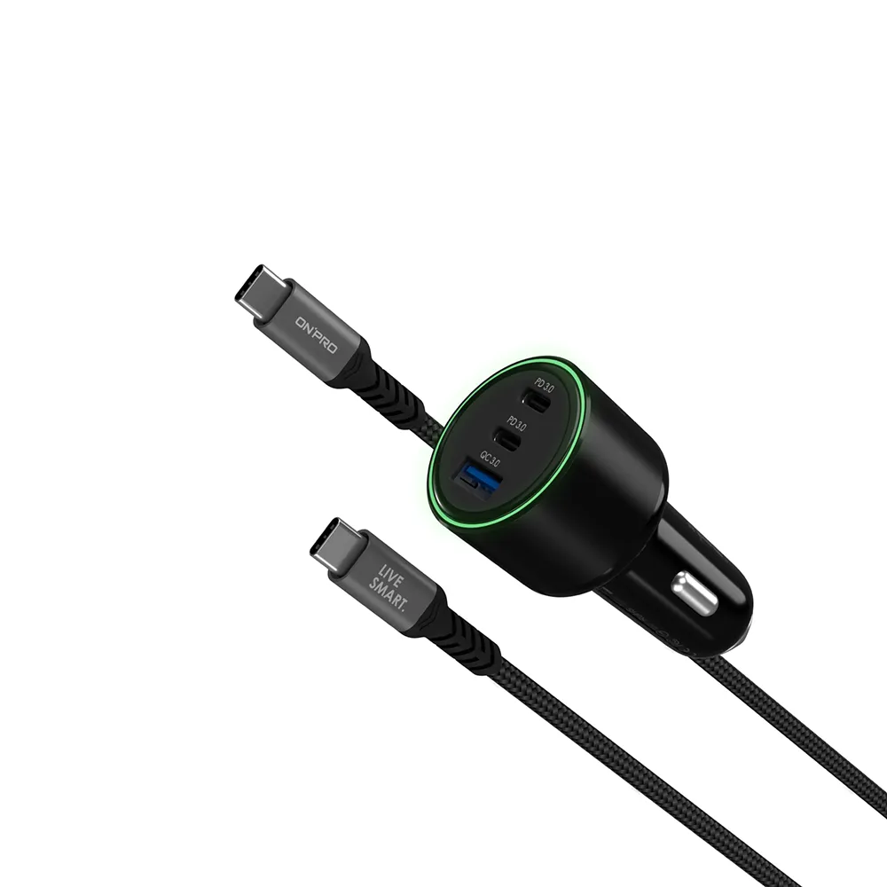 【ONPRO】GT-G100 100W高功率雙模式車用PD快充充電器(送100W快充線)