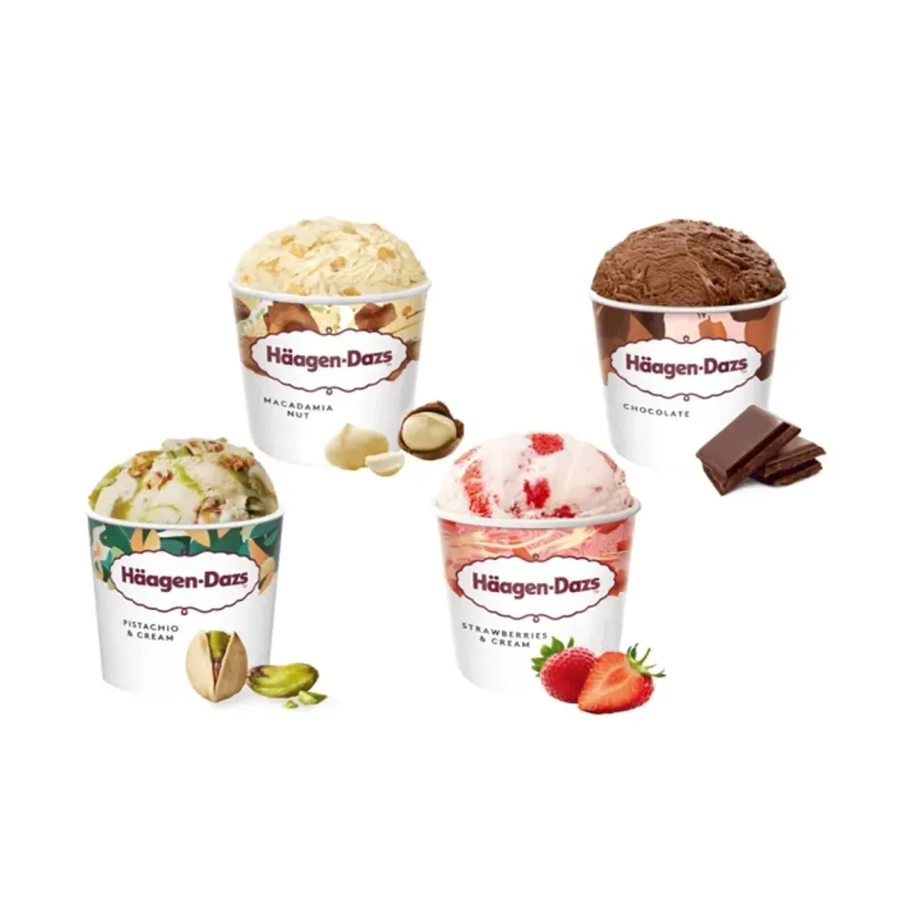 【Haagen-Dazs 哈根達斯】極致寵愛品脫4入組 (熱賣口味 開心果派對) 中秋 中元 禮物