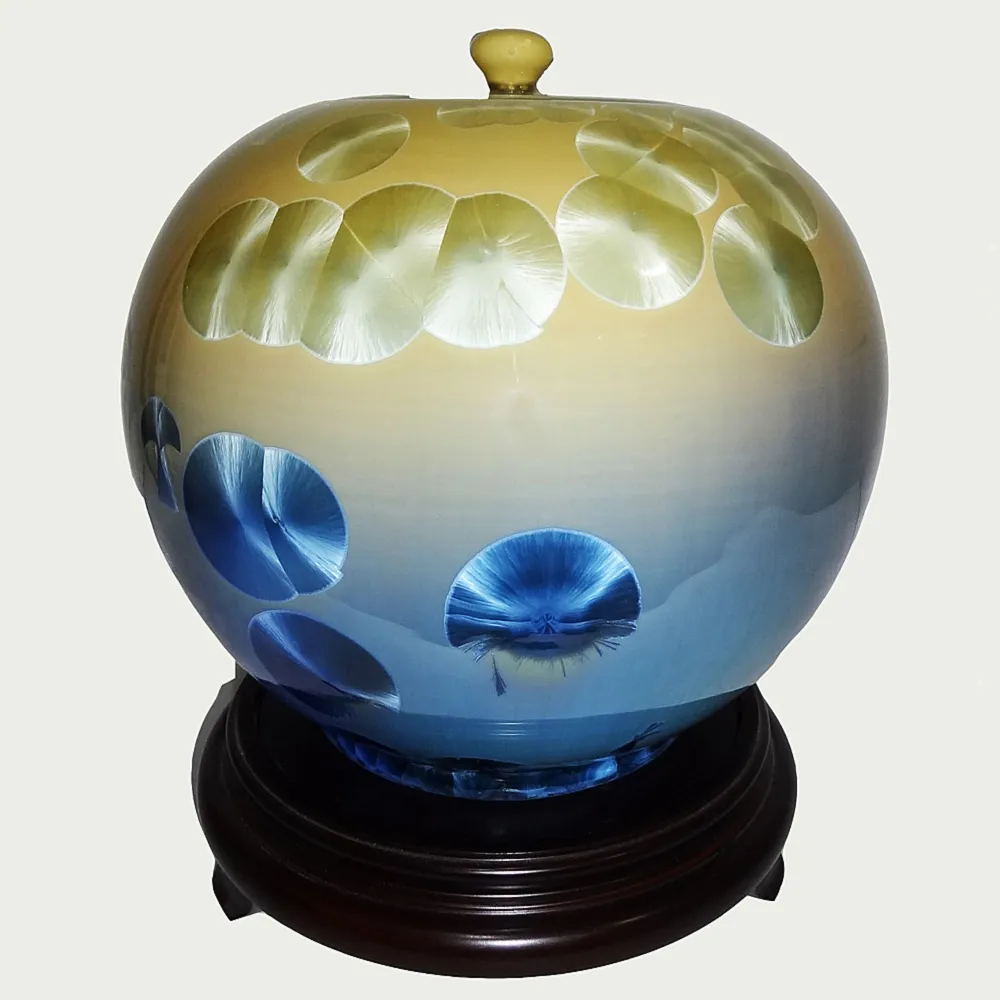 開運陶源】彭文雄-結晶釉聚寶盆圓滿甕聚寶罐(10 inch) - momo購物網