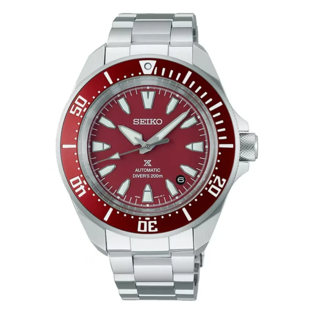 【SEIKO 精工】PROSPEX 武士款 防水200米潛水機械錶-紅/41.7mm(SRPL11K1/4R35-06K0R)