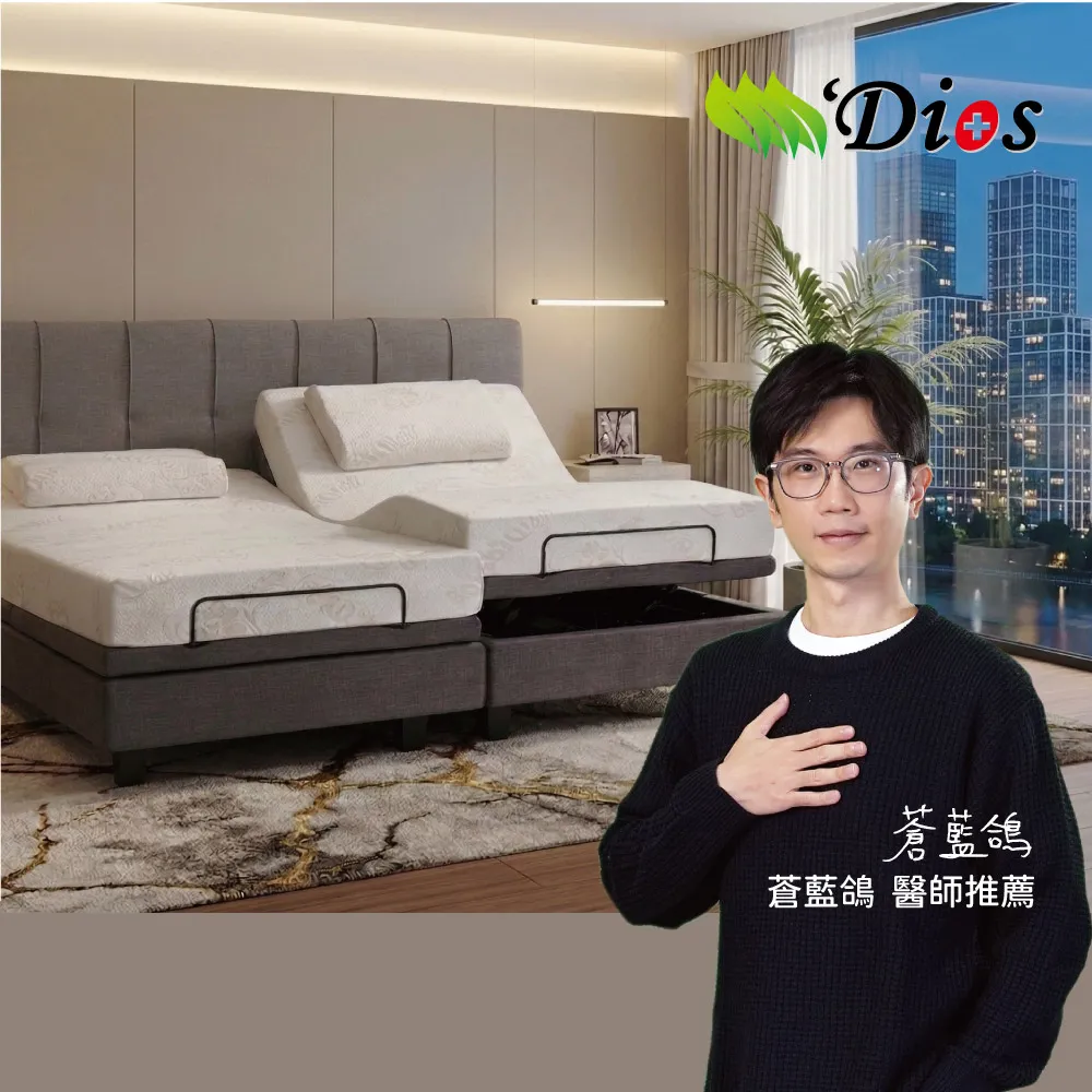 【迪奧斯】北極星智能電動床-單人 R600-90x200x20 - D95醫療級乳膠床(電動撐腰、按摩、手機APP連線)