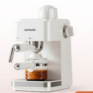 【ZHIPU 芝浦】義式半自動咖啡機 SAPOUDR 賽普達 EA09 白色標配家用打奶泡