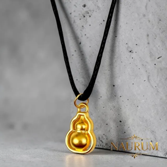 (NAURUM)黃金墜飾藏福聚祿0.08錢附贈皮繩