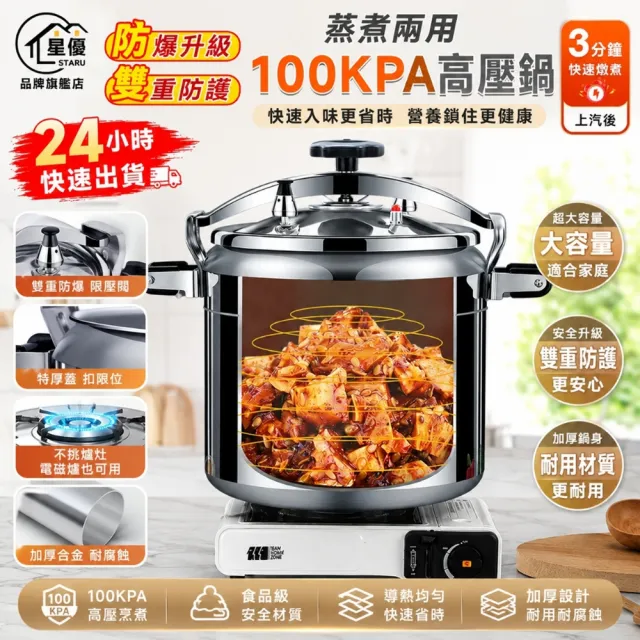 厝景之隅 高壓鍋 18cm3L 微壓鍋 壓力鍋 壓力鍋家用燃氣鍋(100KPA/旋轉式開蓋/防爆鍋體)
