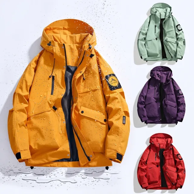 【巴黎精品】買一送一 現貨+預購 衝鋒衣工裝防風防水連帽夾克(春秋薄款機能透氣衝鋒男外套9色b1a34)