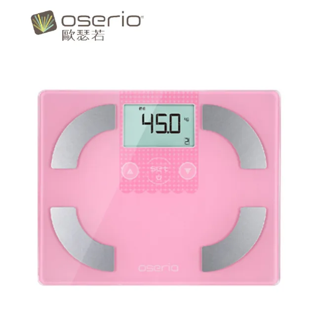 【oserio 歐瑟若】數位彩色精靈中文體脂計(甜粉紅FLG-341PK)