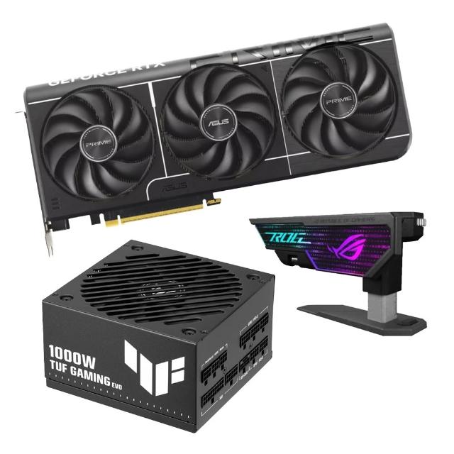 【ASUS 華碩】超值組★PRIME GeForce RTX 5070 12GB 顯示卡+TUF Gaming 1000W 金牌電源+ROG支撐架