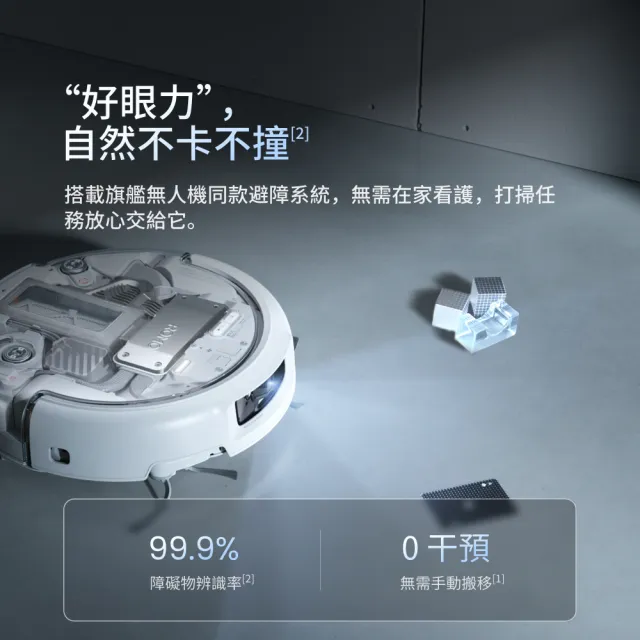 【DJI】mo獨家!熱銷突破500萬!ROMO P旗艦掃地機-水箱版(無人機同款避障/25000pa大吸力/熱水洗烘)