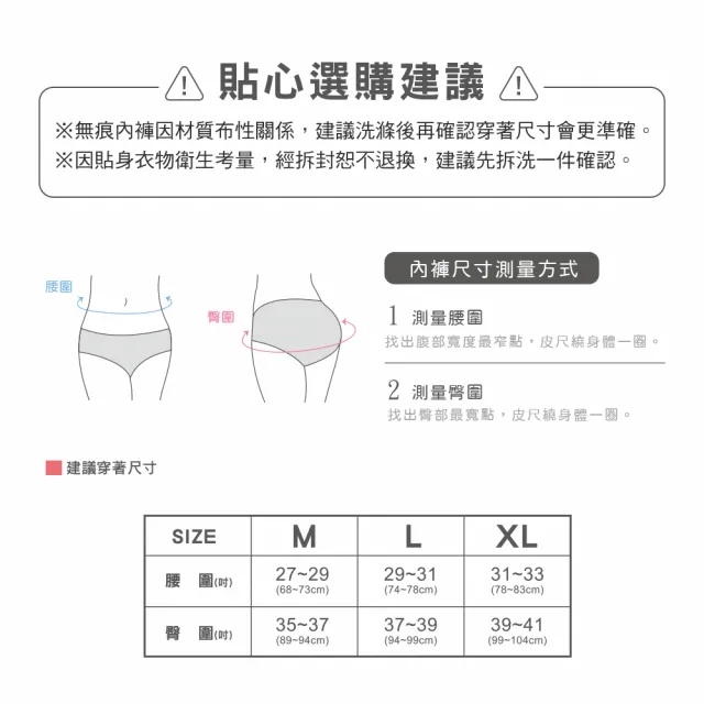 【MarCella 瑪榭】4件組-輕薄抗菌無痕內褲-緊實包臀/完美無痕(無痕內褲/抗菌內褲/女內褲)