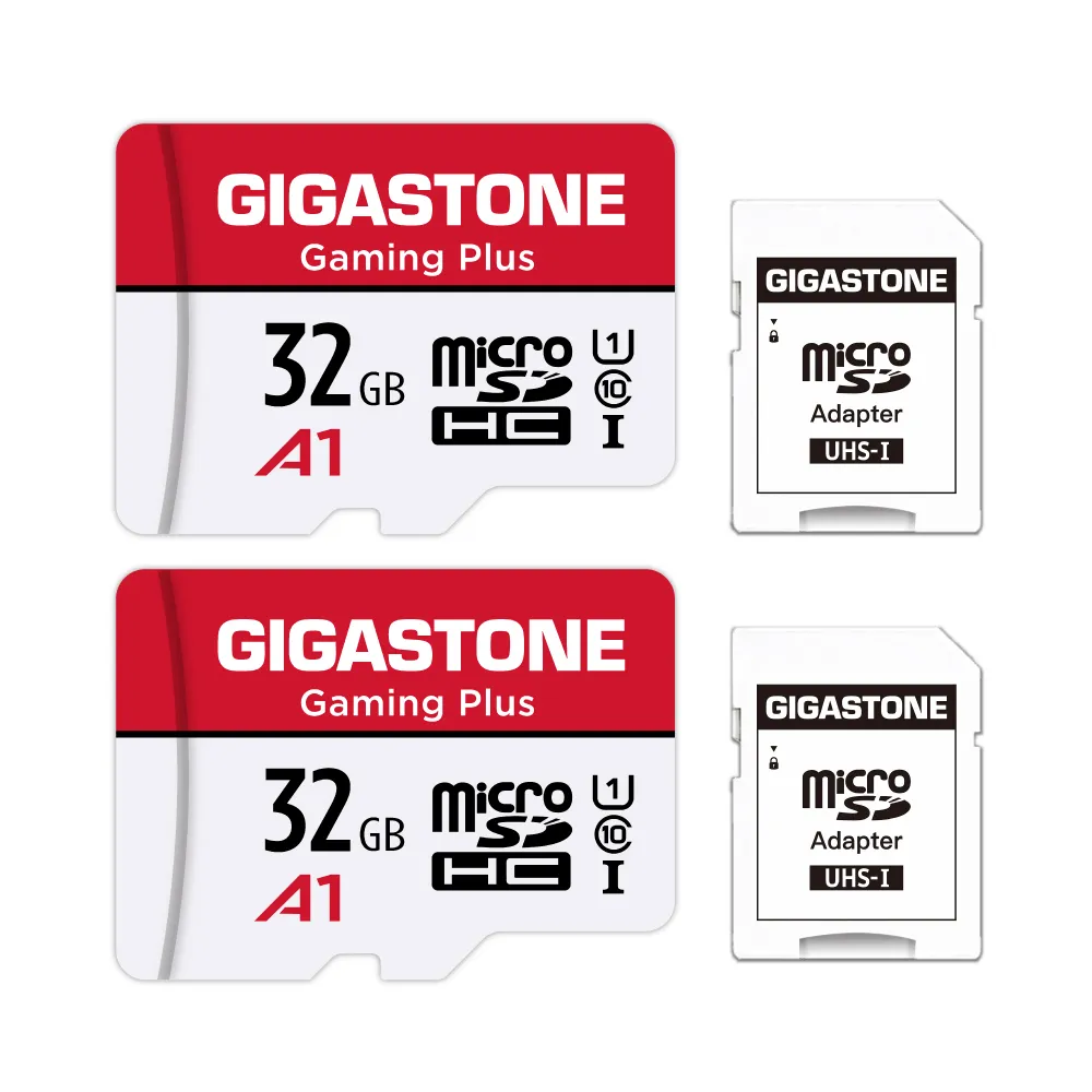 【Gigastone 立達國際】Gaming Plus microSDHC UHS-Ⅰ U1 A1 32GB遊戲專用記憶卡-2入組(支援Switch/GoPro)
