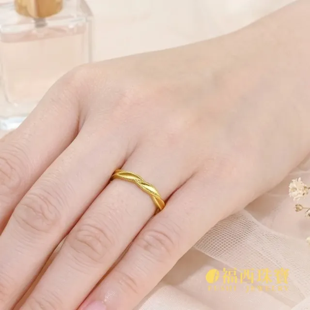 【福西珠寶】黃金戒指 #7 月桂花冠 固圍戒 滾珠葉片桂冠造型 中性寬版設計 男女皆宜(金重0.66錢正負0.03錢)
