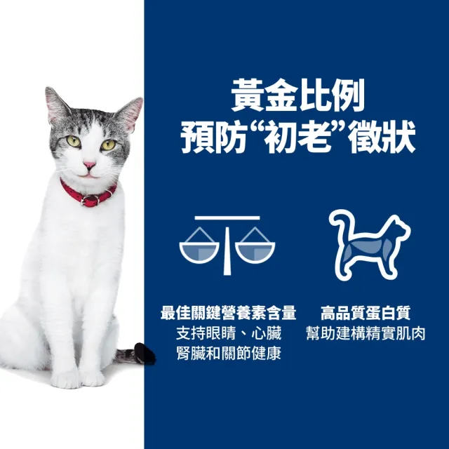 【Hills 希爾思】官方直營 超高齡貓 雞肉 3.17公斤(貓飼料 貓糧 老貓)