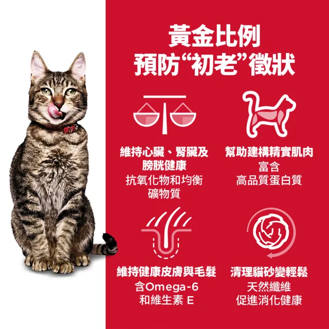 【Hills 希爾思】官方直營 室內高齡貓 雞肉 1.58公斤(貓飼料 貓糧 老貓)
