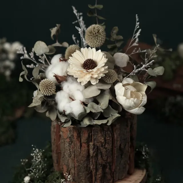 【The Forest 癒森林】北歐挪威迷霧森林擴香花禮贈5ml香氛油(永生花/盆花/送禮自用/開幕升遷生日/居家擺飾)