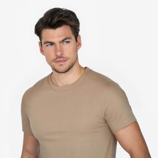 【Bread & Boxers】Crew-Neck Cotton 純有機棉男用圓領T - 卡其 素t 短t t恤 圓領 短袖上衣