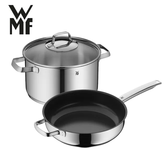【WMF】Durado 陶瓷不沾深煎鍋 28cm+Belmonte 高身湯鍋 24cm 5.7L