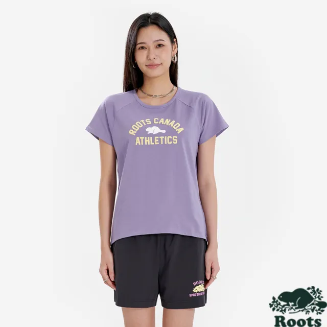 【Roots】RCA RAGLAN 短袖上衣 (梅子紫)