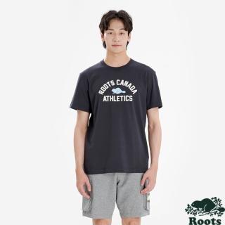 【Roots】ROOTS CAN ATHLETICS 短袖上衣 (黑灰色)