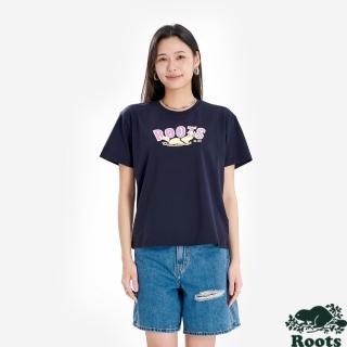 【Roots】ROOTS ATHLETICS LOGO 短袖上衣 (軍藍色)