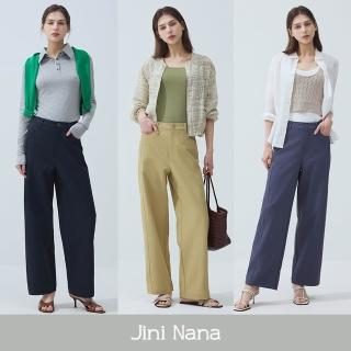 Jini Nana鬆緊立裁微彎美型修飾褲