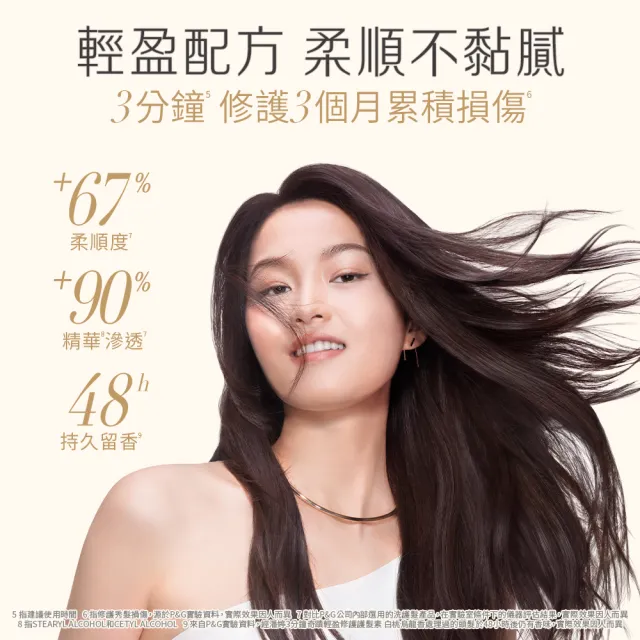 【PANTENE 潘婷】新品上市 3分鐘奇蹟護髮精華護髮素180mlx5入 (白桃烏龍/茉莉山茶/輕盈/染燙/乳液/多效)