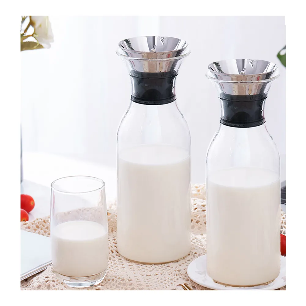【日本FOREVER】歐式丹麥風格耐熱玻璃水壺1000ML(買一送一)
