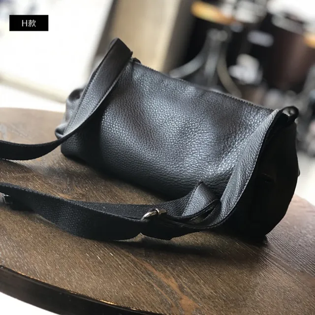 【巴黎精品】現貨+預購 真牛皮側背包圓筒包真皮革隨身小包肩背包(休閒百搭斜背女包包3款a1mk8 C)