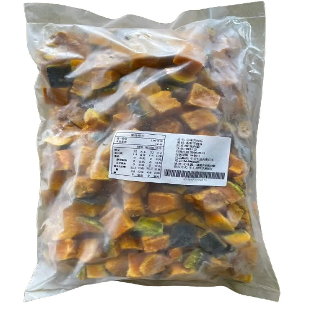 【幸美生技】任選2000出貨-冷凍栗香南瓜1kg/包(A肝諾羅農藥殘留重金屬檢驗通過)