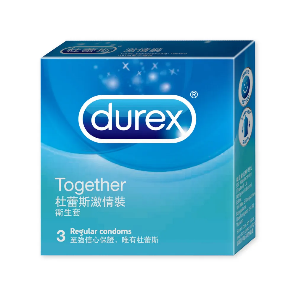 【Durex 杜蕾斯】激情裝保險套3入/盒(避孕套/衛生套/基本防護系列)