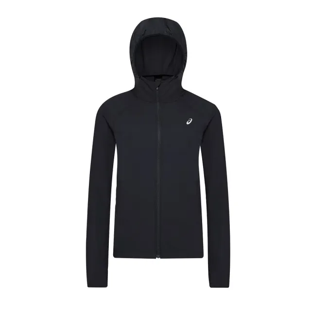 【asics 亞瑟士】外套 女 運動連帽外套 涼感 黑 2032D693-001