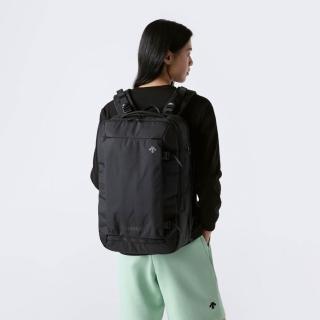 【DESCENTE】後背包 運動包 書包 筆電包 大容量 [SWISS SKI] TRAVEL BACKPACK (3~35L) 黑 SR323IBP71-BLK0