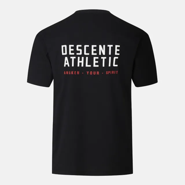 【DESCENTE】短袖上衣 男 快排 OVERFIT SHORT SLEEVE T-SHIRT 黑 SR321TTS74-BLK0