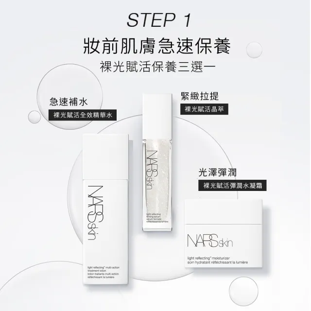【NARS】官方直營 裸光亮顏妝前凝乳(小燈管)