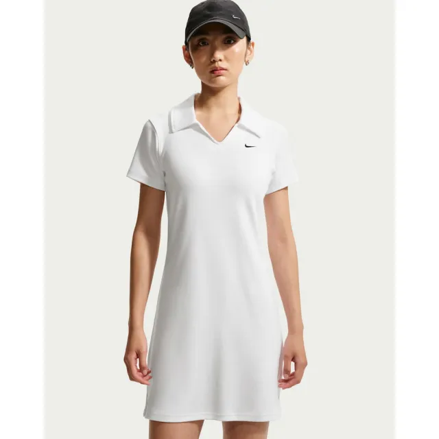 【NIKE 耐吉】春夏洋裝 女 AS W NK CHLL KNIT POLO DRESS 運動 休閒 針織 合身 白 (IO2719100)