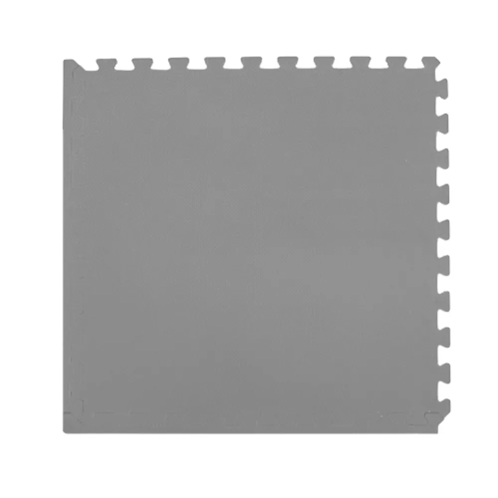【特力屋】經典素色安全地墊 卵石灰 60x60x1.2cm 4入 附邊條