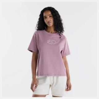 【NEW BALANCE】NB 短袖上衣 女 美規 粉紫 WT62B8N2PEB