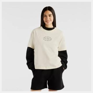 【NEW BALANCE】NB 短袖上衣 女 美規 米白 WT62B8N2AGA