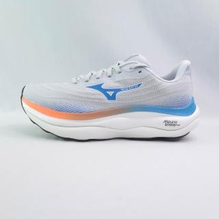 【MIZUNO 美津濃】WAVE SKY 9 SW 男慢跑鞋 4E寬楦 (J1GC251161白灰x藍)